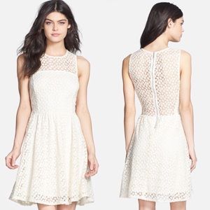 Ella Moss Lace Overlay Fit and Flare